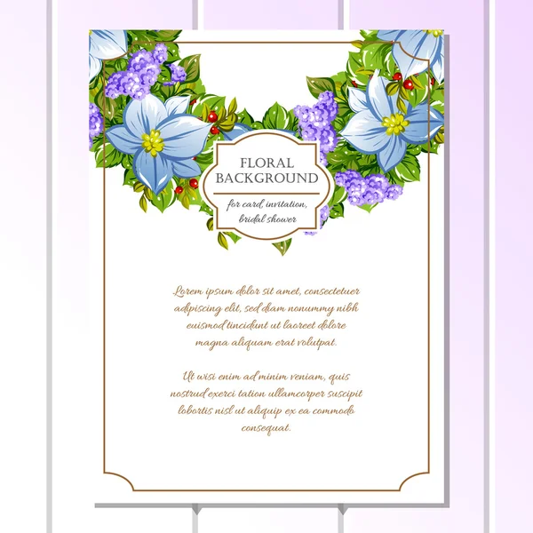 Kleurrijke bruiloft uitnodiging wenskaart — Stockvector