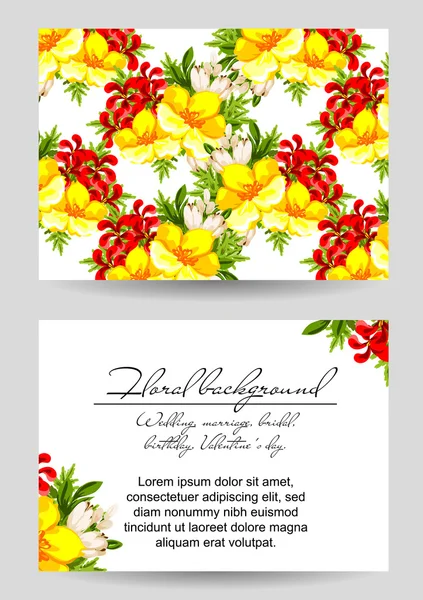 Tarjeta de invitación de boda de saludo colorido — Vector de stock