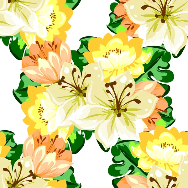 Fond motif fleur — Image vectorielle