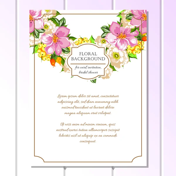 Tarjeta de invitación de boda de saludo colorido — Vector de stock