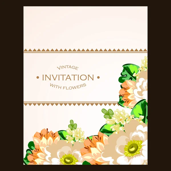 Carte d'invitation de mariage — Image vectorielle