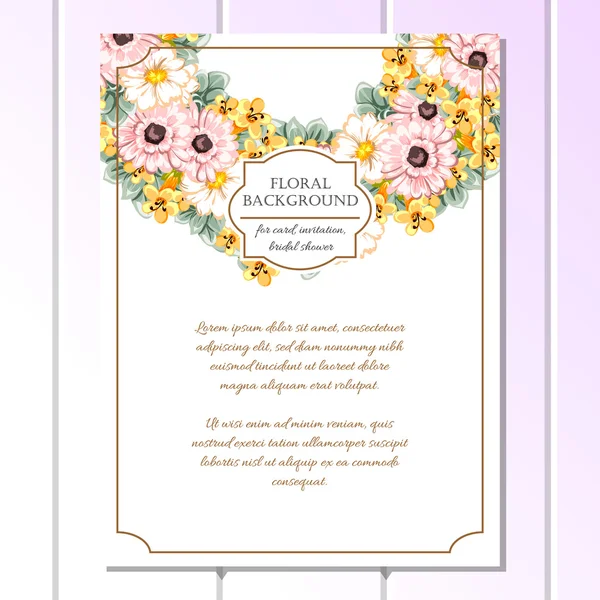 Färgglada gratulationskort bröllop inbjudan — Stock vektor