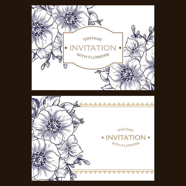 Salutation carte d'invitation de mariage — Image vectorielle