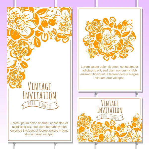 Carte d'invitation de mariage de voeux colorés — Image vectorielle