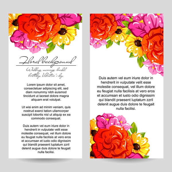 delicate invitation with flowers