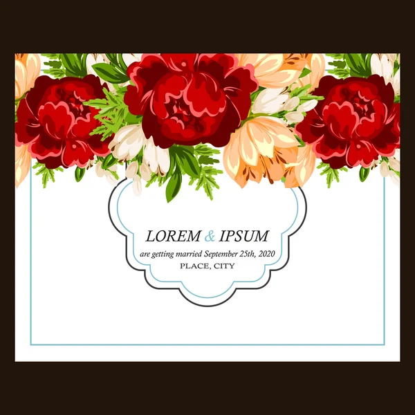 Düğün davetiyesi. 