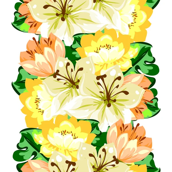 Fond motif fleur — Image vectorielle