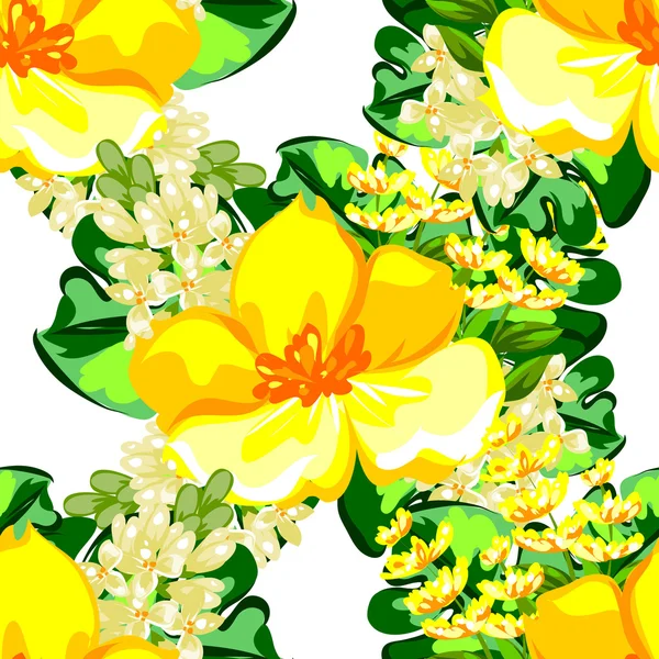 Fond motif fleur — Image vectorielle