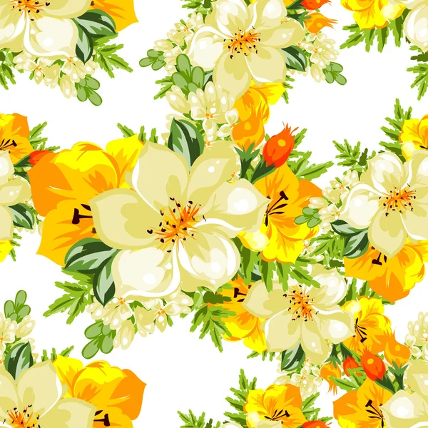 Blume Muster Hintergrund — Stockvektor