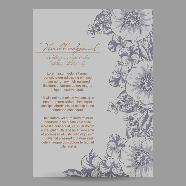 Tarjeta de invitación de la boda de saludo — Vector de stock