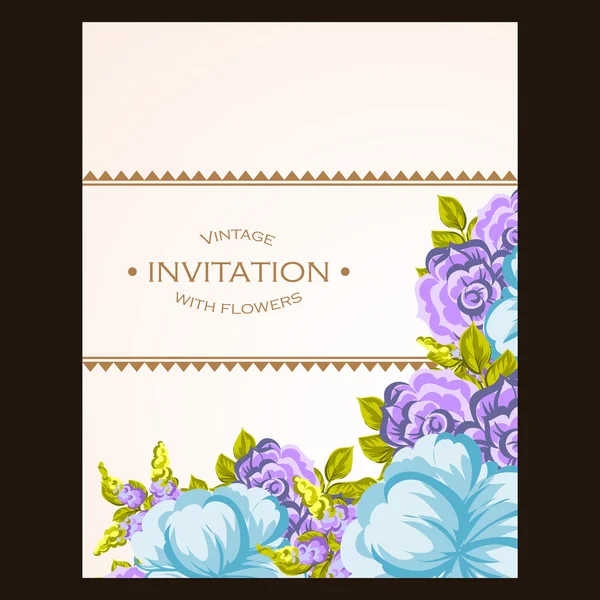 Salutation carte d'invitation de mariage — Image vectorielle