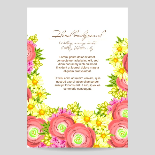 Carte d'invitation de mariage — Image vectorielle