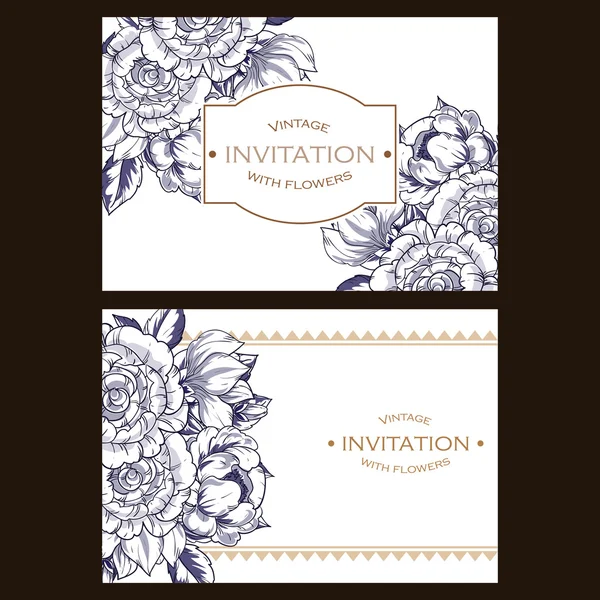 Modèle d'invitation florale — Image vectorielle