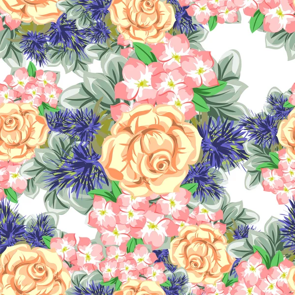 Blume Muster Hintergrund — Stockvektor