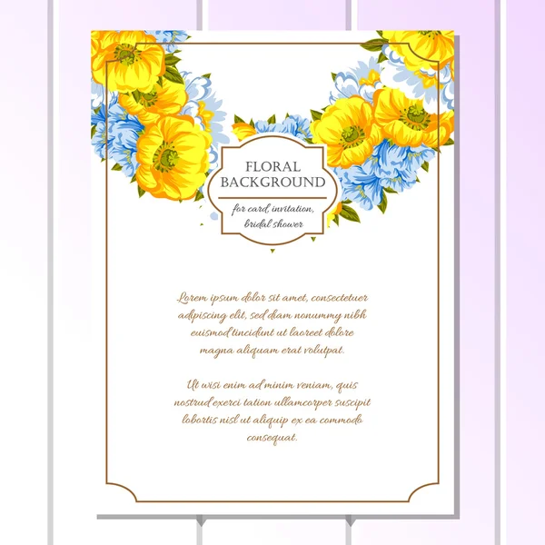 Colorful greeting wedding invitation card — Stock Vector