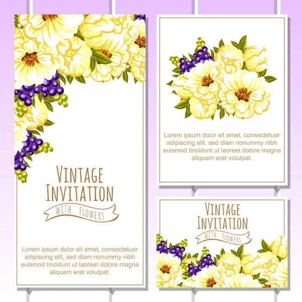 Colorful greeting wedding invitation card — Stock Vector