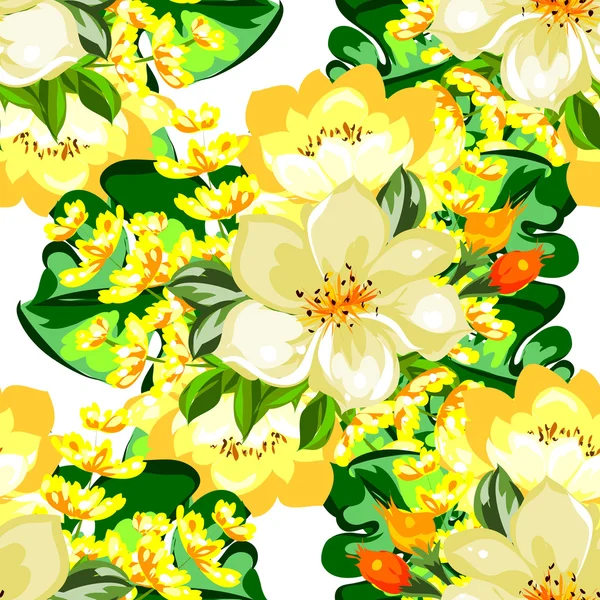 Blume Muster Hintergrund — Stockvektor