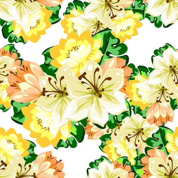 Blume Muster Hintergrund — Stockvektor