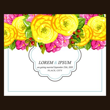 çiçekli narin davet