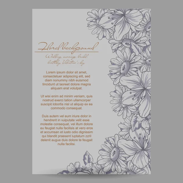 Tarjeta de invitación de boda — Vector de stock