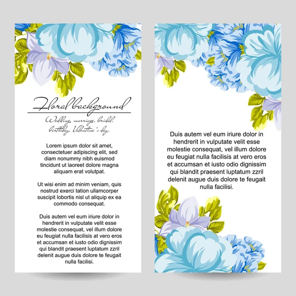 Πρότυπο floral πρόσκλησης — Διανυσματικό Αρχείο