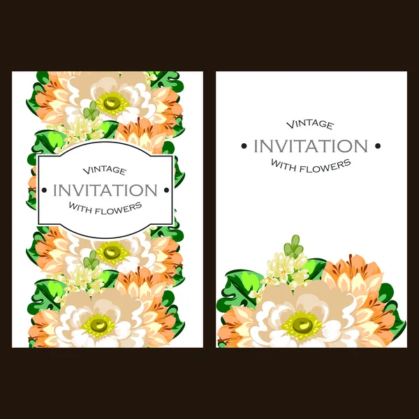 Carte d'invitation de mariage — Image vectorielle