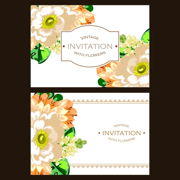 Tarjeta de invitación de boda — Archivo Imágenes Vectoriales