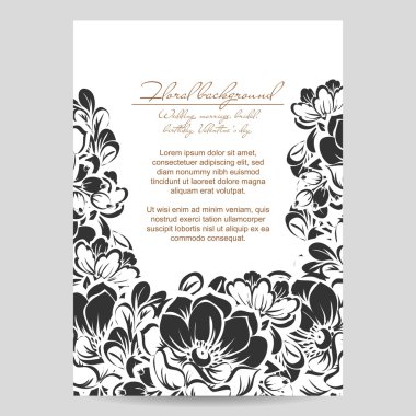  Çiçekli davet şablonu 