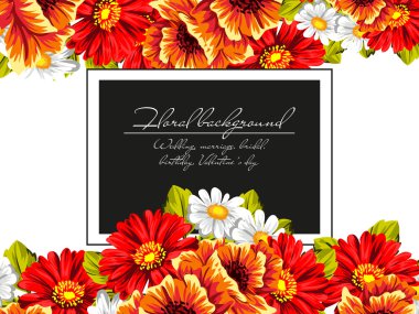  Çiçekli davet şablonu 