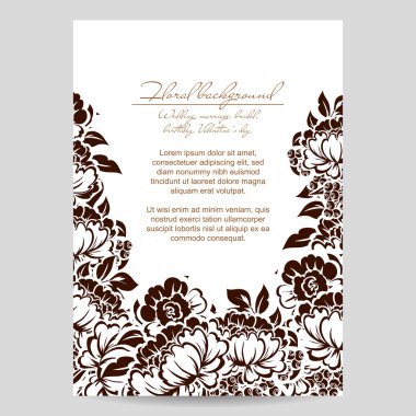 Çiçekli davet şablonu 