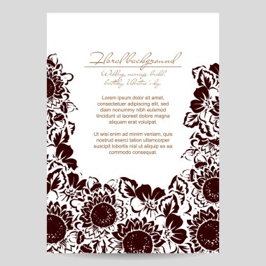 Çiçekli davet şablonu 