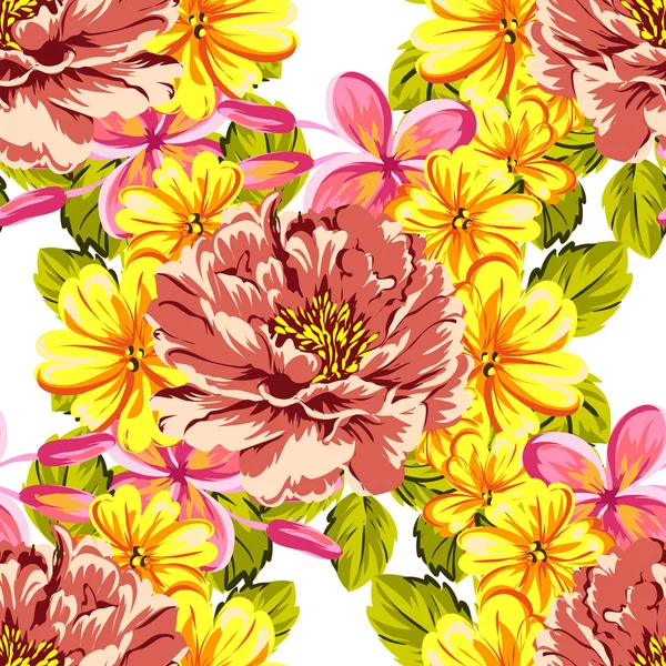 Fondo de patrón de flor — Archivo Imágenes Vectoriales