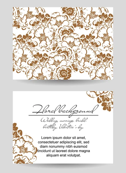 Plantilla de invitación floral — Vector de stock