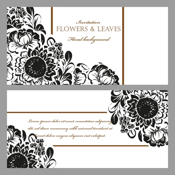 Floral invitation template — Stock Vector