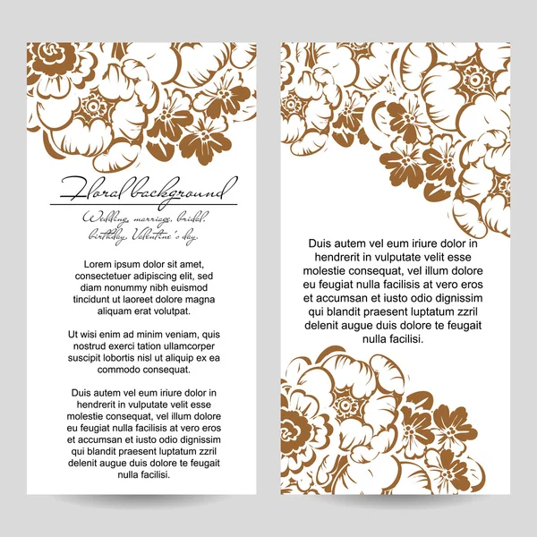 Floral invitation template — Stock Vector