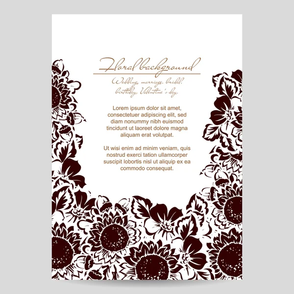  Çiçekli davet şablonu 