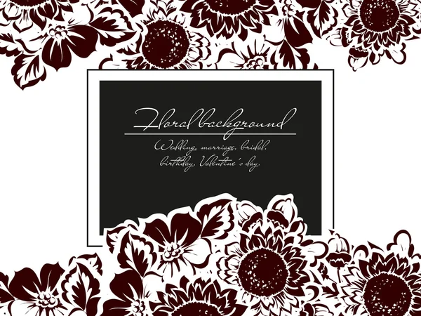 Plantilla de invitación floral — Vector de stock