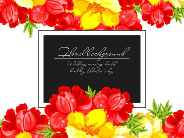  Çiçekli davet şablonu 