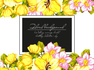  Çiçekli davet şablonu 