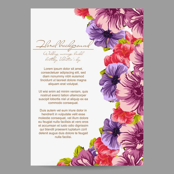 Tarjeta de invitación de boda de saludo colorido — Archivo Imágenes Vectoriales