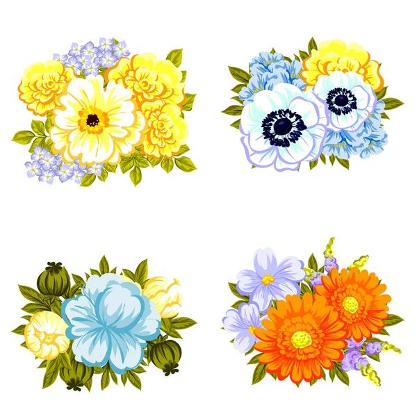 Flower bouquets set