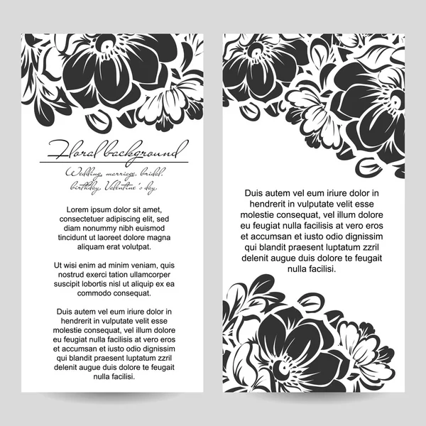 Floral invitation template — Stock Vector