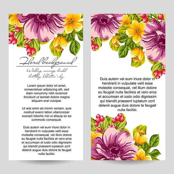 Florale Einladungsvorlage — Stockvektor
