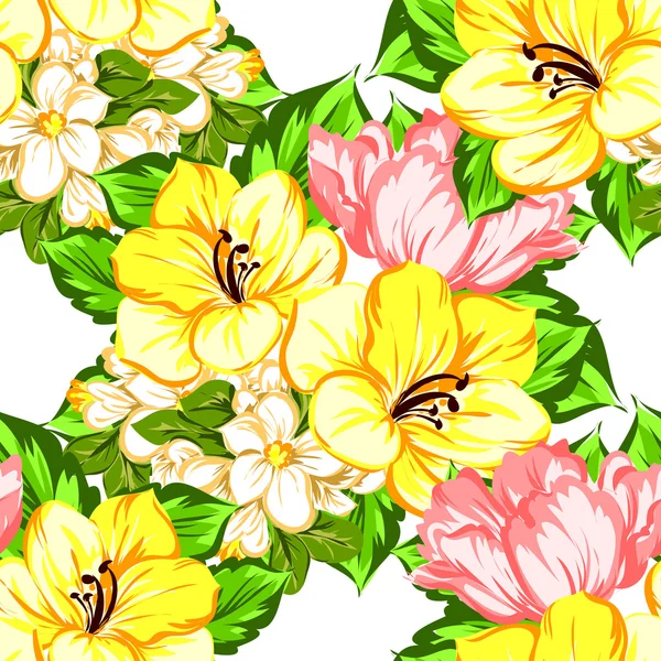 Fond motif fleur — Image vectorielle