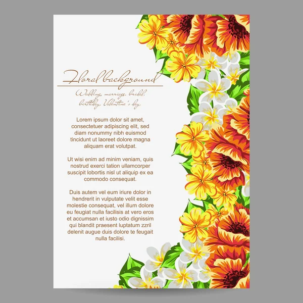 Tarjeta de invitación de boda de saludo colorido — Vector de stock