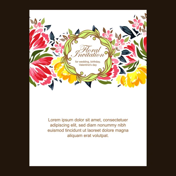 Hochzeitseinladungskarte — Stockvektor
