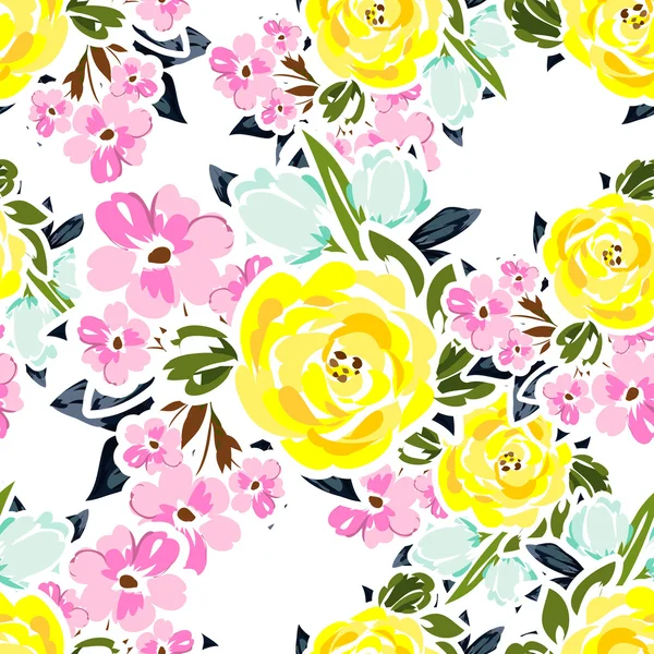 Blume Muster Hintergrund — Stockvektor