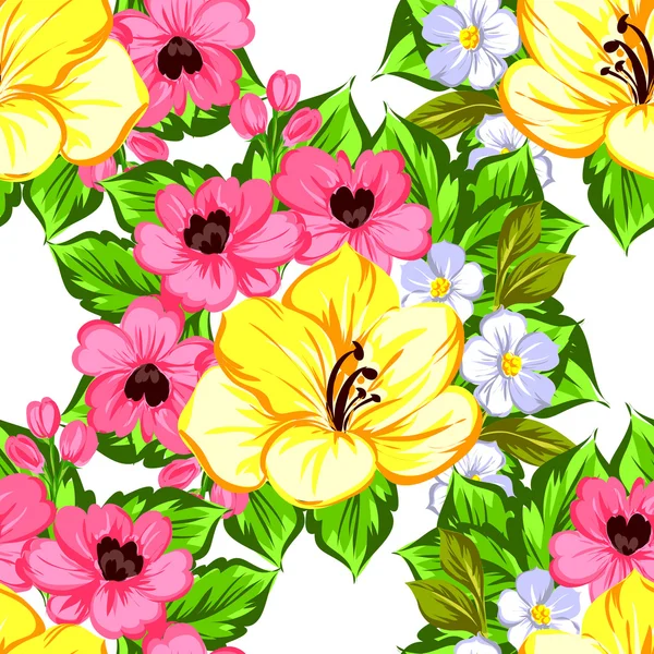 Fond motif fleur — Image vectorielle