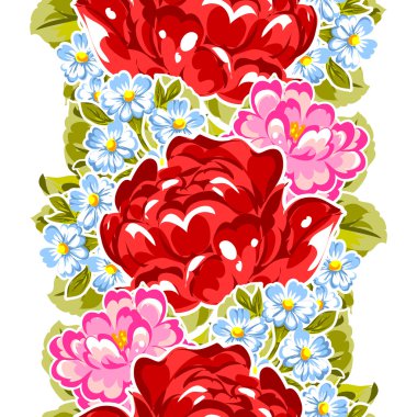 Sorunsuz güzel çiçek desenli