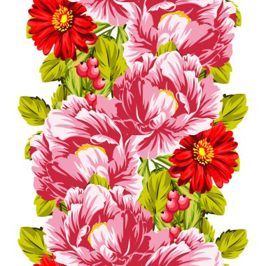 Sorunsuz güzel çiçek desenli